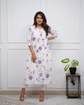 Ethnic Motifs Floral Printed Tiered Fit & Flare Ethnic Dress