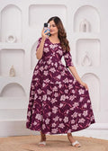 Ethnic Motifs Floral Printed Tiered Fit & Flare Ethnic Dress