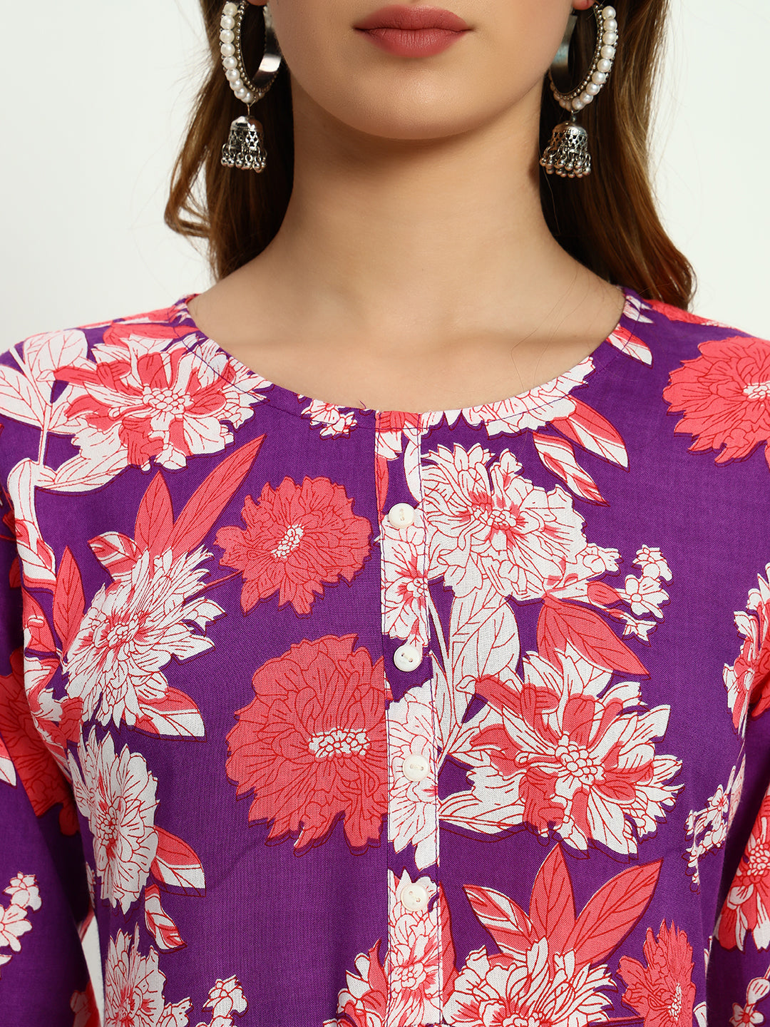 Ethnic Motifs Printed Tiered Fit & Flare Ethnic Dress