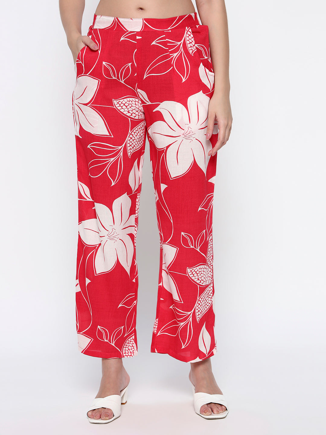 Pink Floral Printed Cotton Blend Co-Ord Set (Copy)