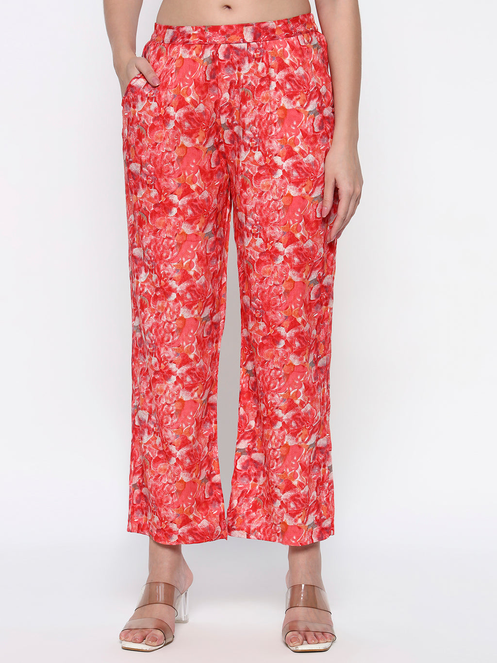 Pink Printed Rayon Blend Co-Ord Set