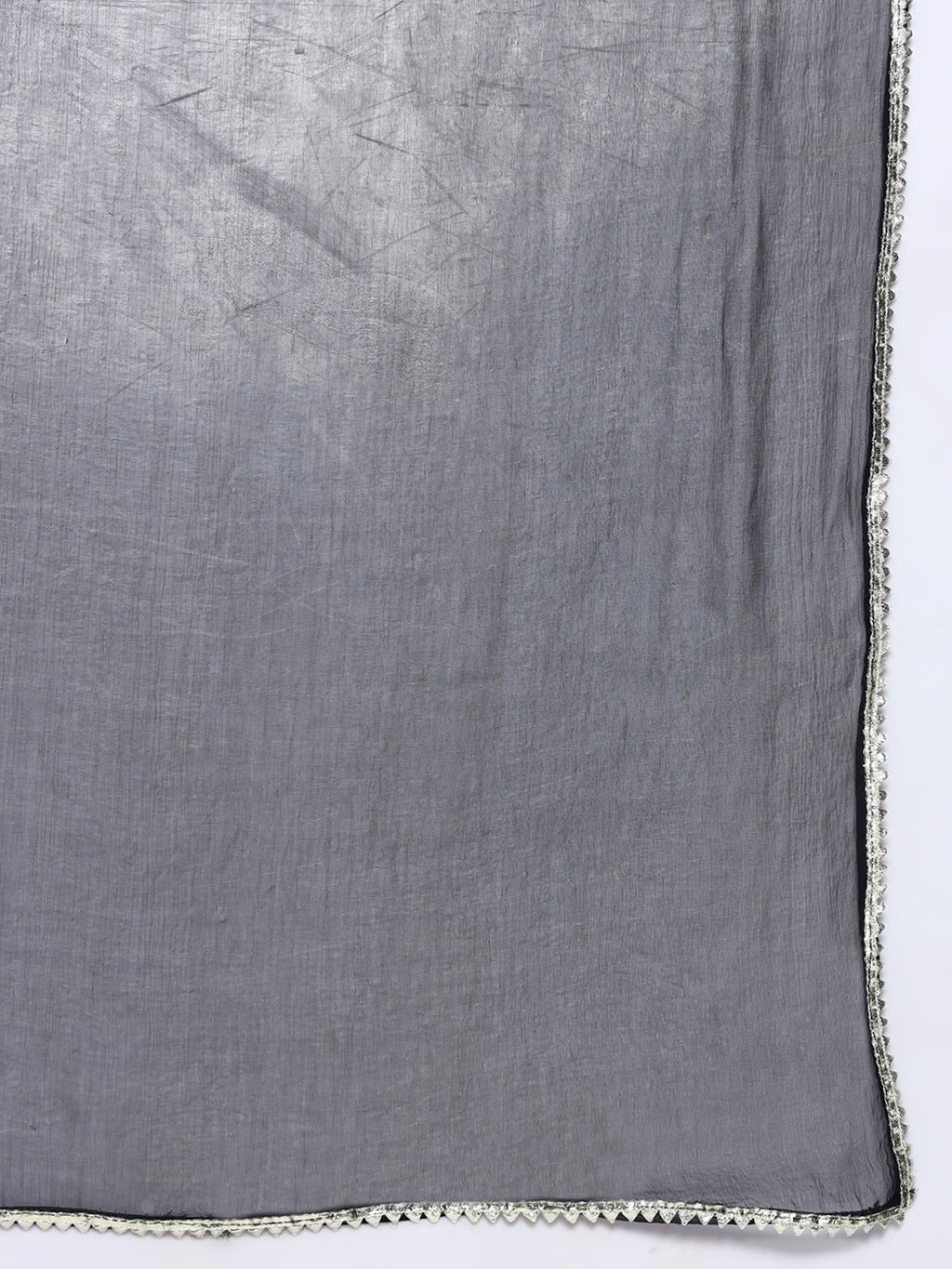 Black Embroidery Cotton Blend Straight Kurta Pant Dupatta Set