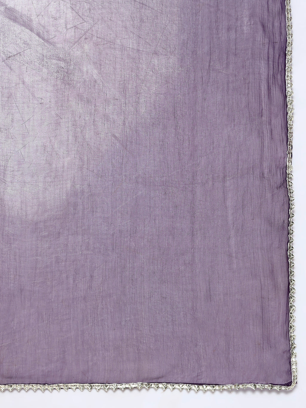 Purple Embroidery Cotton Blend Straight Kurta Pant Dupatta Set