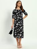 Ethnic Motifs Floral Printed Tiered Fit & Flare Ethnic Dress